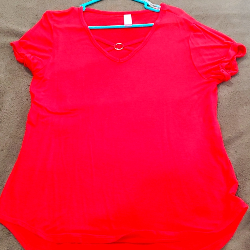 Red dress top